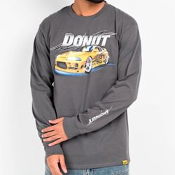 New Donut Zumiez Men’s L Midnight 2001 Car T-shirt Tee Sweatshirt Long Sleeve