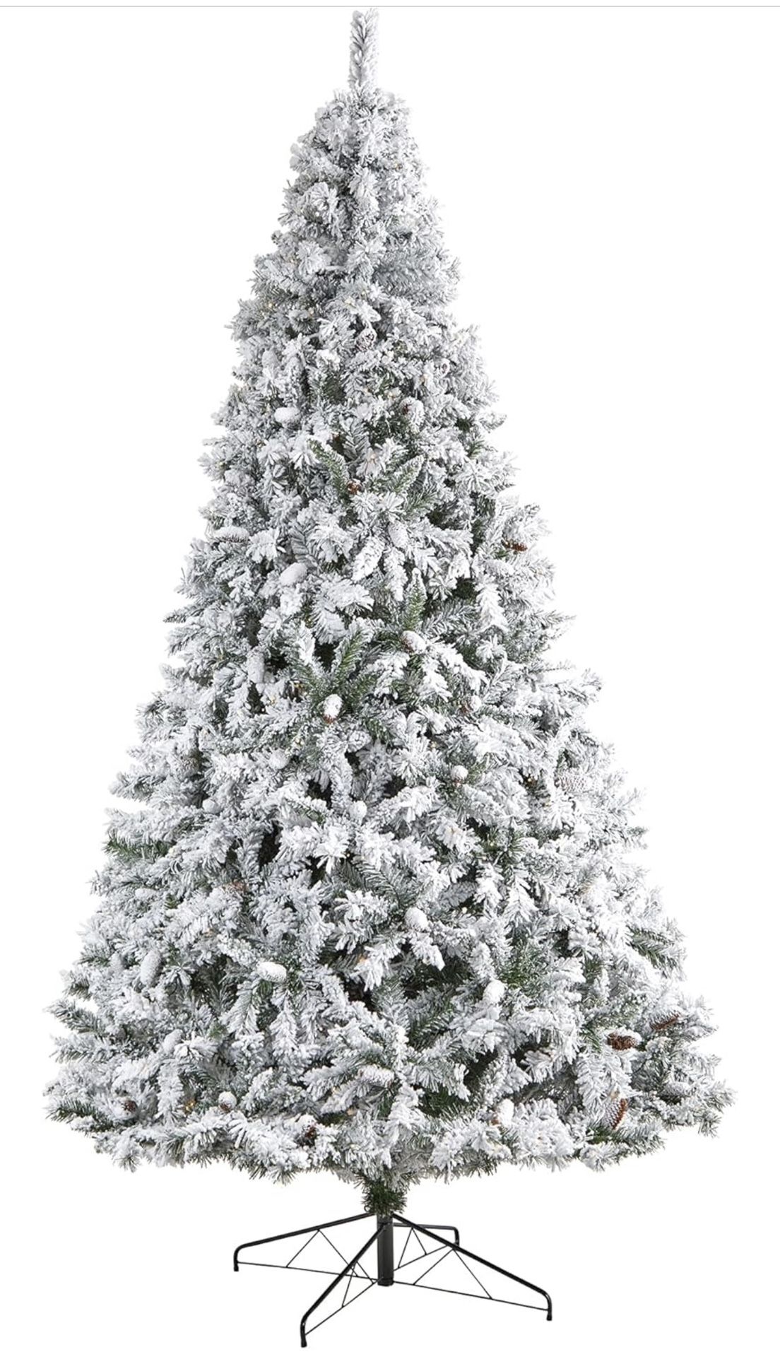 Christmas Tree 10 Ft With Snow Design