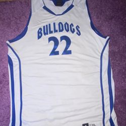 ADIDAS BLUE/WHITE BULLDOGS 22 JERSEY/SIZE:2XL(PREOWNED/USED)