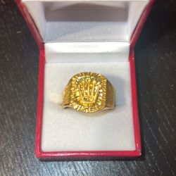 ROLEX CROWN RING 24k