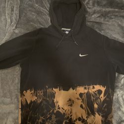 Vintage Nike Jacket Dyed  Mens Black Hoodie