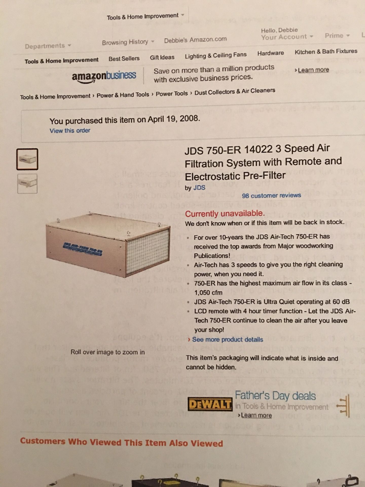 Industrial Air Filtration System - JDS Air Tech 750-ER