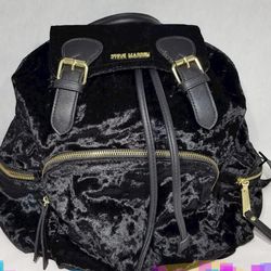Steve Madden Backpack Velvet Black Crush