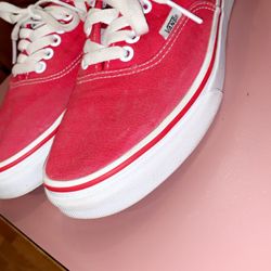 Red Vans Mens 7/Womens 8.5