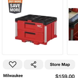 Milwaukee PACKOUT 22" 2-Drawer Tool Box with Reinforced Metal Corners