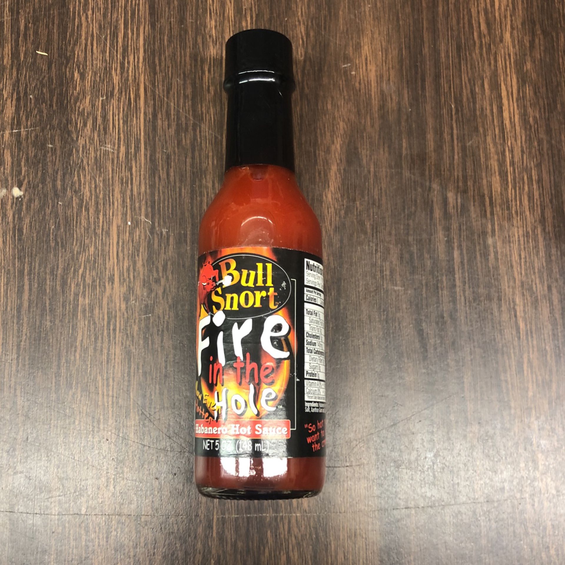 Bull Snort Fire In The Hole Habenero Hot Sauce