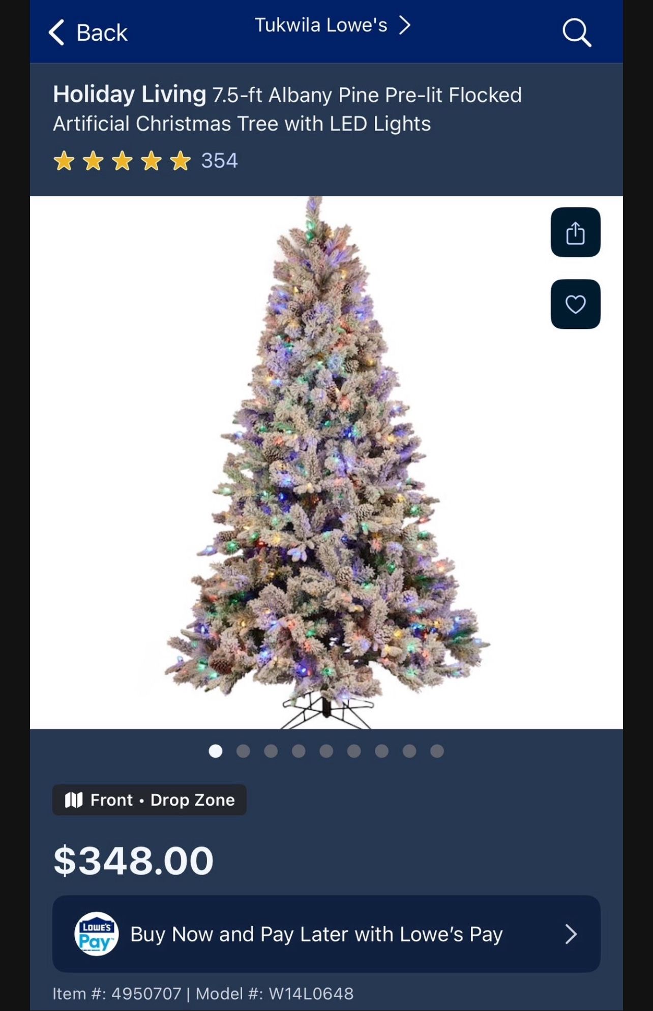 Flocked albany Pine Christmas Tree
