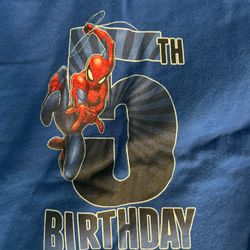 Spider-Man Birthday Shirt -5 Yr Old 