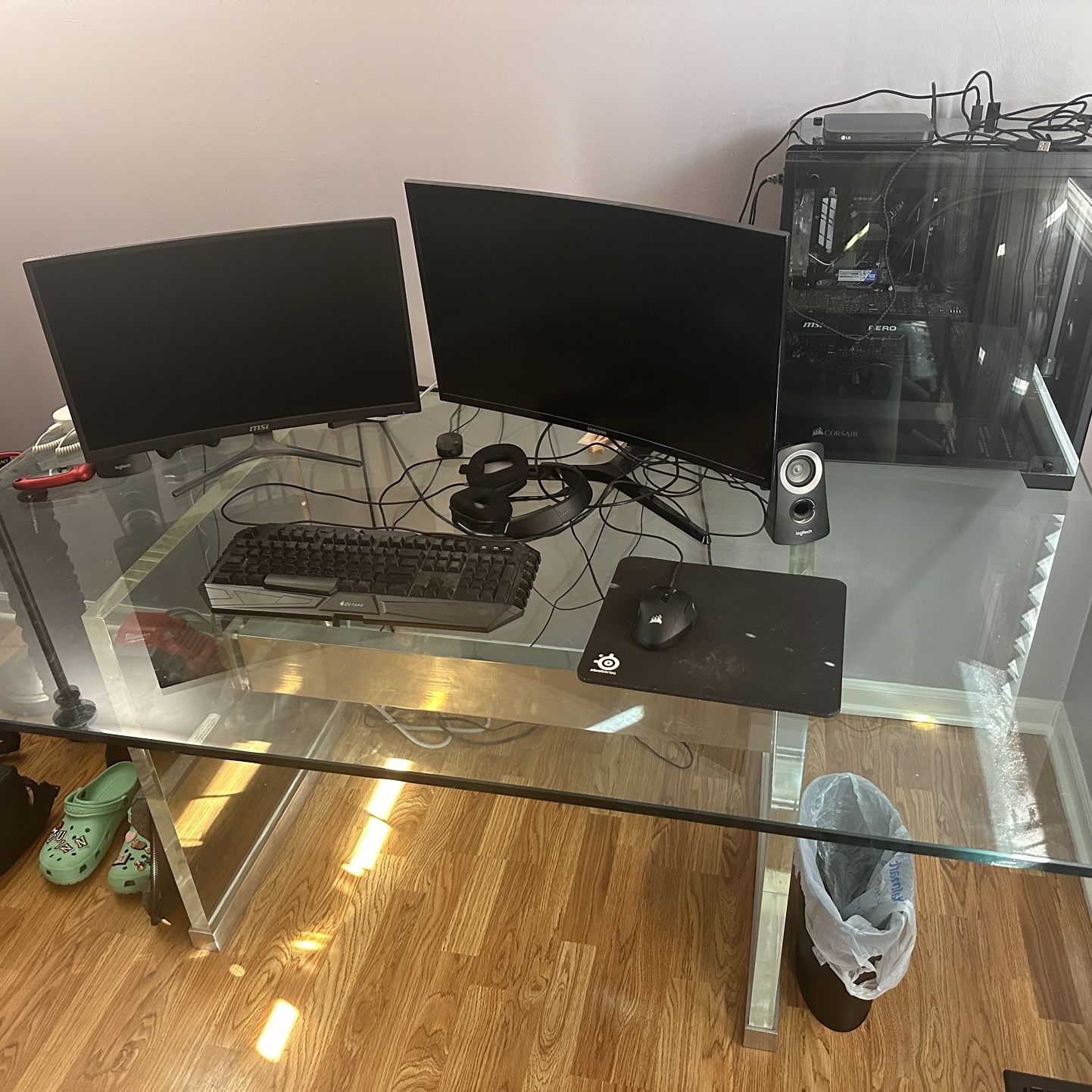 Custom Glass Desk