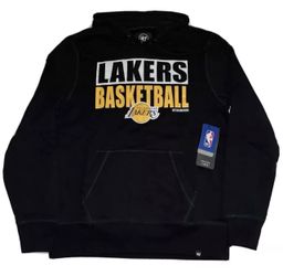 47 Brand Los Angeles Lakers Hoodie Sweatshirt Mens Small Black New $59.99 MSRP