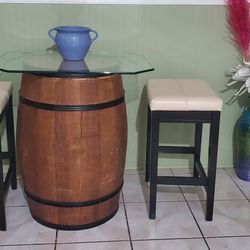 Bourbon Barrel And Stools