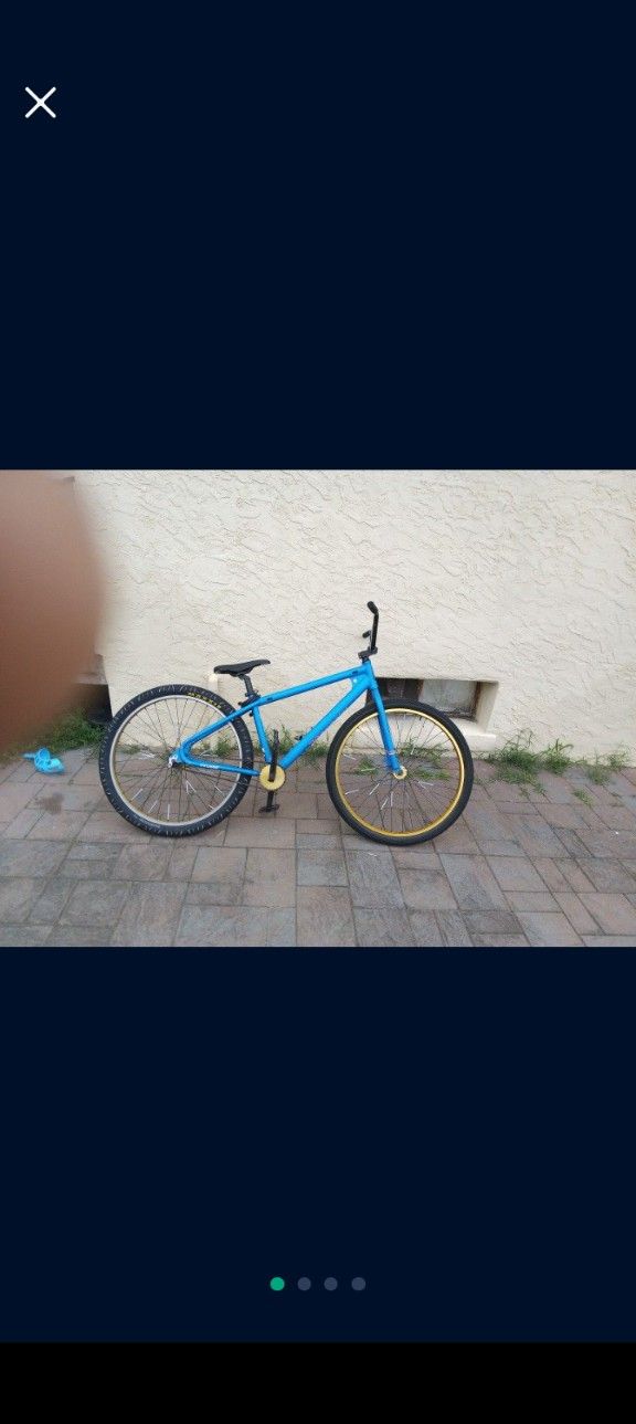 Blue And Gold Thruster Bmx Bike  Willing To Trade Or Negotiate 