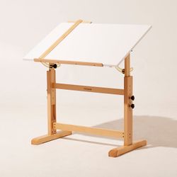MEEDEN Adjustable Wooden Drafting Table, White-XSZ-5
