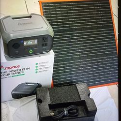 COMBO FOR CAMPING-AMPACE ANDES 300W PORTABLE POWER STATION FAST CHARGING+60WSOLAR PANEL