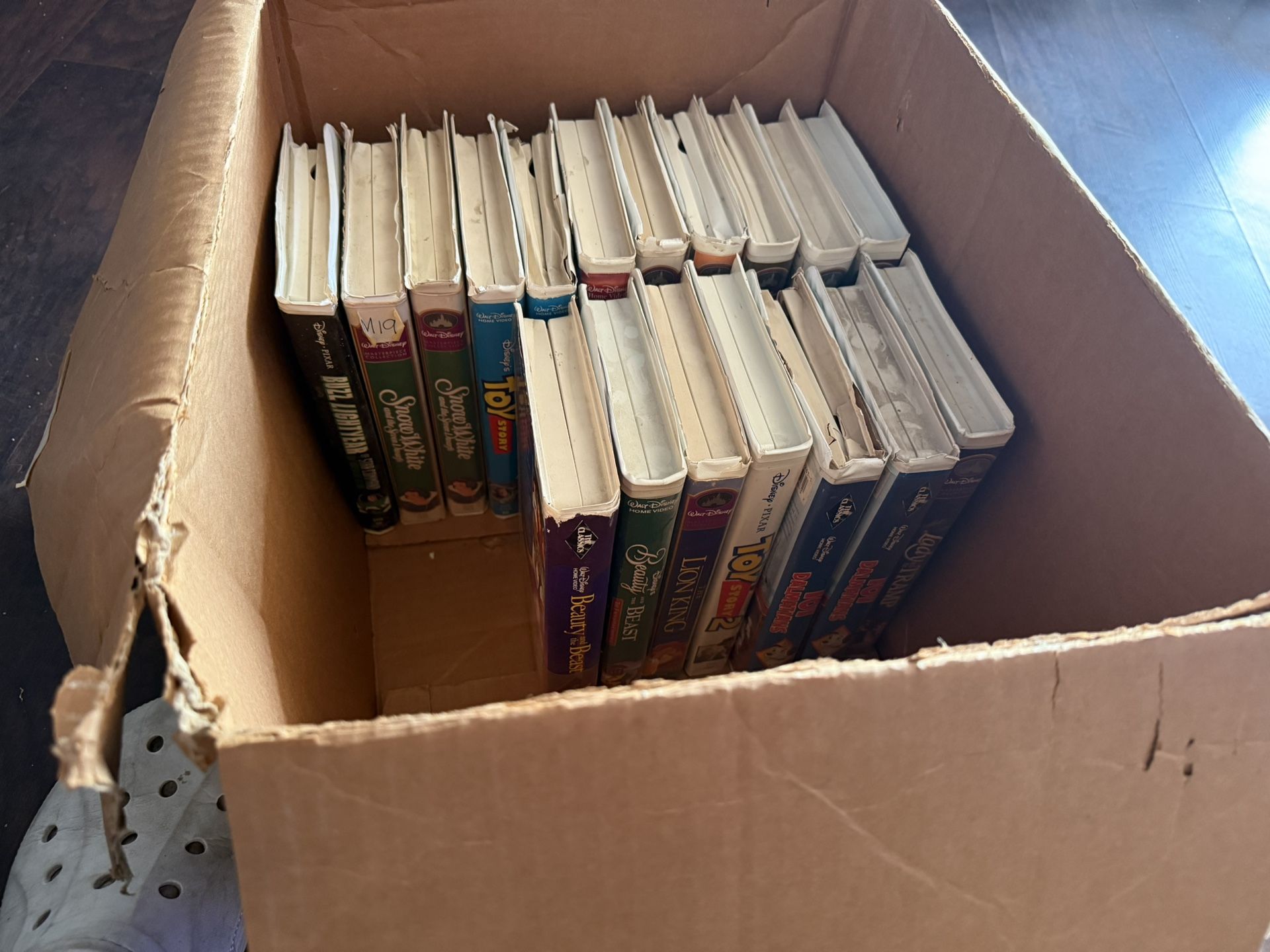 Box Of Disney VHS Tapes