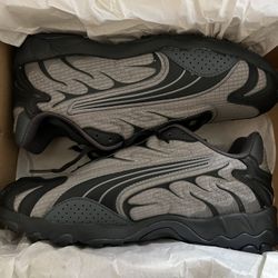 Grey and black Puma trainers #PumaTrainers