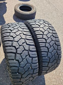 35x12.50x22 Yokohama tires 98% tread