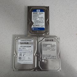 500GB SATA Desktop HDD - 3 Available. $10 Each Or $20 For All 3