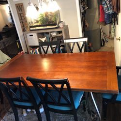 Solid Wood Table With Chairs