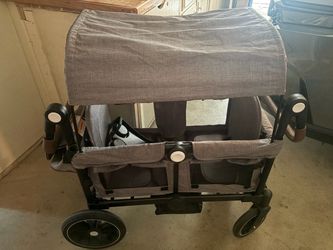 Double Stroller Wagon with Canopy