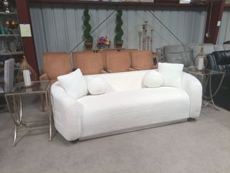 Gorgeous White Plush "Sheeps Hair" Sofa