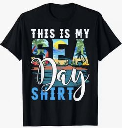 This Is My Sea Day" Cruise Ship Theme Cotton T-shirt-s Vacation T-Shirt L