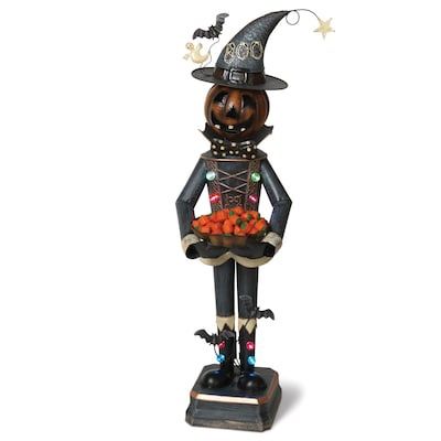 Gerson International 36.2-in Lighted Jack-o-lantern Figurine with candy Bowl 