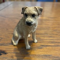 Heavy Plastic Vintage Mini Dog Statue