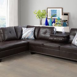 Sectional couch ottoman. Espresso 