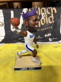 LeBron James with a LA dodger jersey bobble head for trade