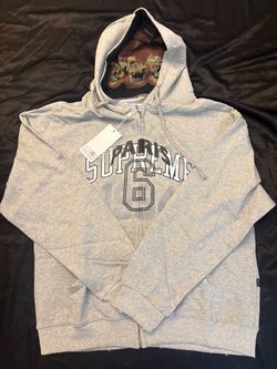 Supreme x MM6 Grey Zip-Up Hoodie