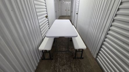 Folding Table + 2 Benches = 3-Piece Set
