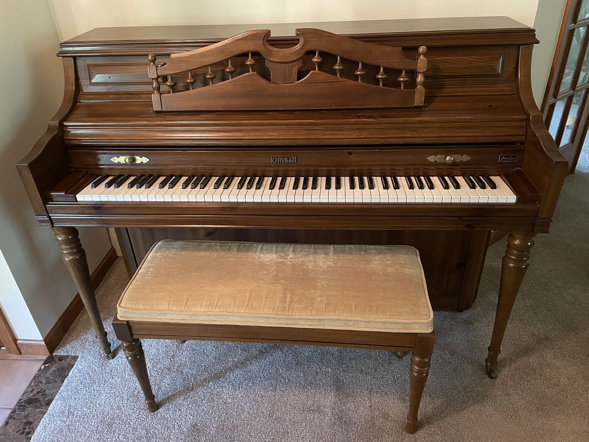 Kimball Upright Piano with bench