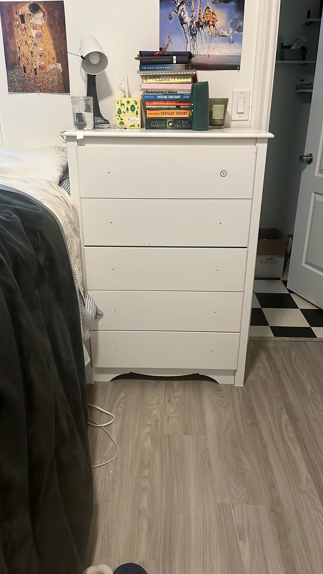 Tall White Dresser