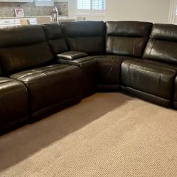 Leather Reclining Sectional