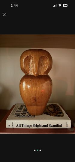 Cool Wooden Carved Owl Lowered To $15!! 
