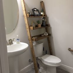 Bathroom Shelf Ladder Over Toilet