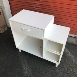 White Utility Cabinet Desk