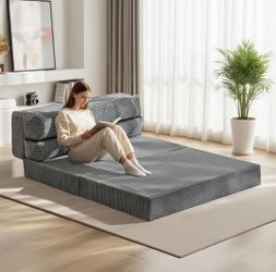 Boneless Loveseat Sleeper Sofa Bed, 3-In-1 Convertible Sofa Bed