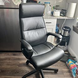 Leather Office Chair - Black 