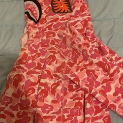 Pink Camo Bape Hoodie (Large)