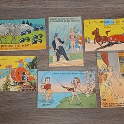 Vintage Comic Humor Postcards Linen 