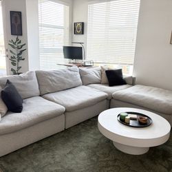 Living Spaces Gray Cloud Couch 