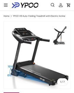 Treadmill Ypoo V9 Foldable with incline new Never used factory wrapped