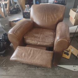 Reclining Club Chair All leather 