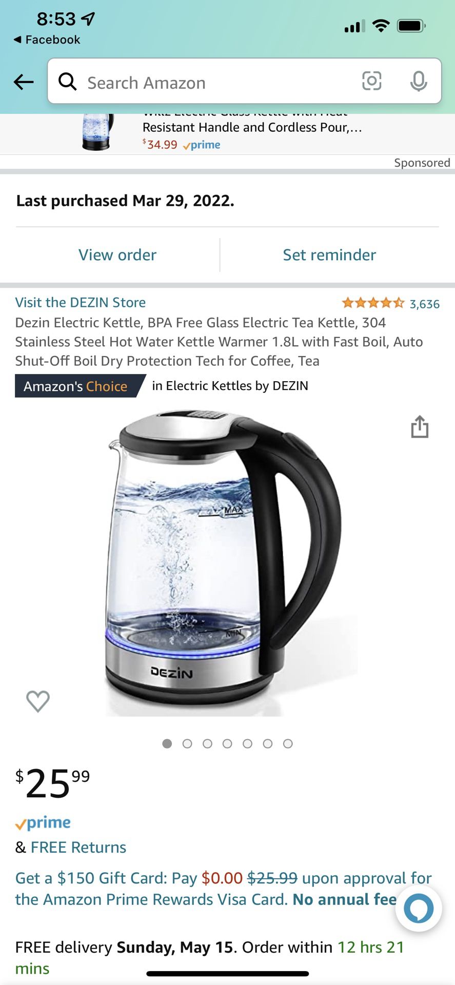 Electric Kettle New Still In Box 