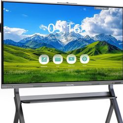 Shiarffe 4K Smart Board 65 inch Smartboard Interactive Whiteboard with 48MP Camera, 8-Array Microphone, Touchscreen Digital Whiteboard for Classroom O