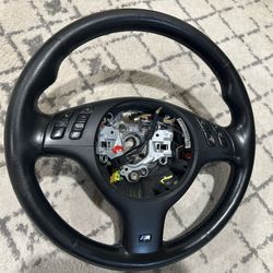 BMW E46 M3 TRI-STITCHED STEERING WHEEL