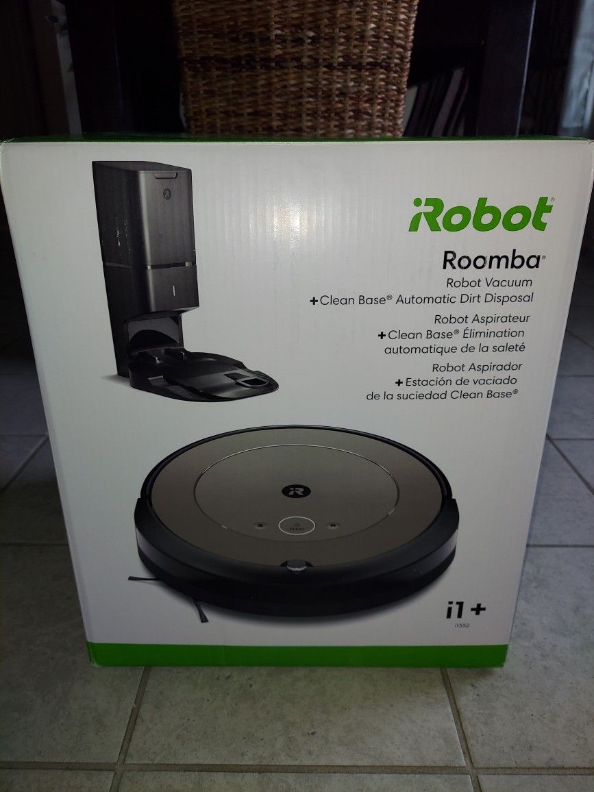 iRobot® Roomba® i1+ (1552) Wi-Fi Connected Self-Emptying Robot Vacuum, Ideal for Pet Hair, Carpets