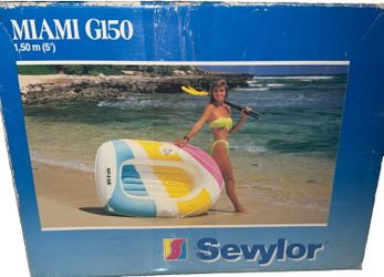Sevylor Inflatable Pool Float 5 X 4 Foot Miami G150 PVC NEW VINTAGE Raft 80s 90s